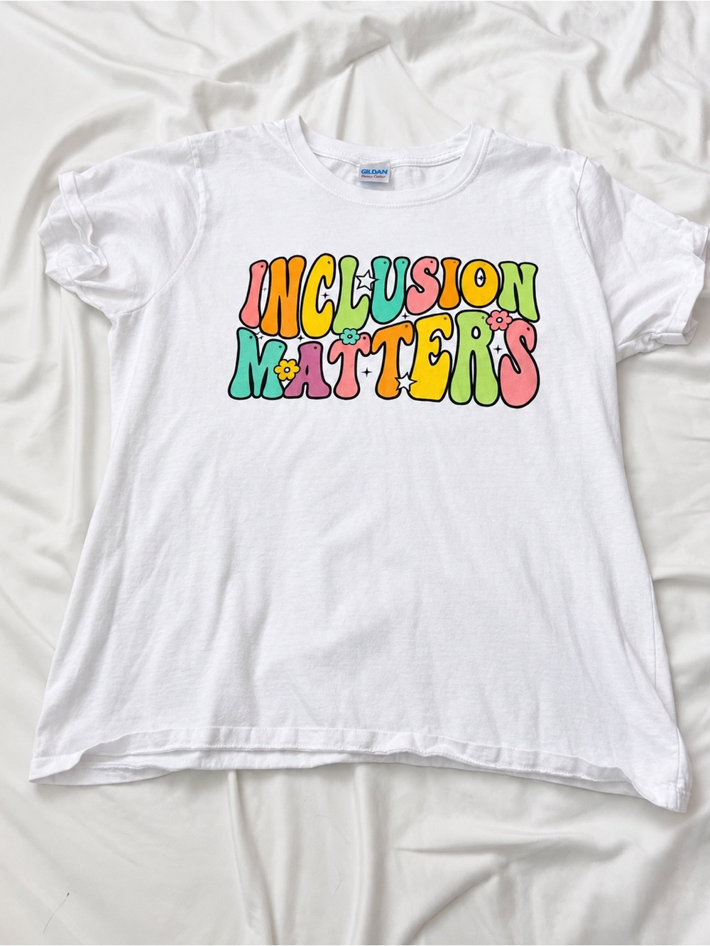 White Inclusion Matters Graphic Tee - Women's Short Sleeve